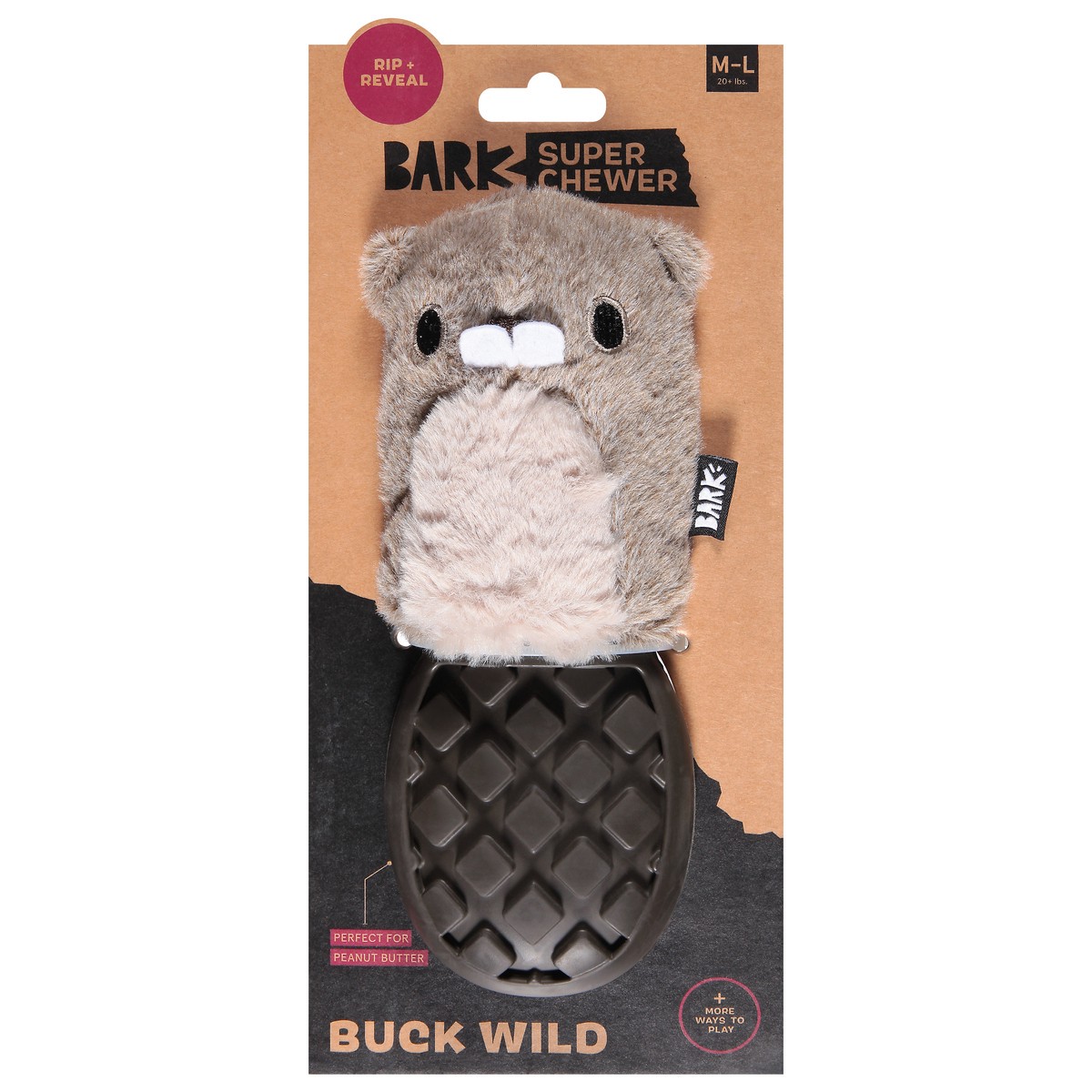 slide 9 of 11, BARK Super Chewer M-L 20+ Lbs Buck Wild Dog Toy 1 ea, 1 ct