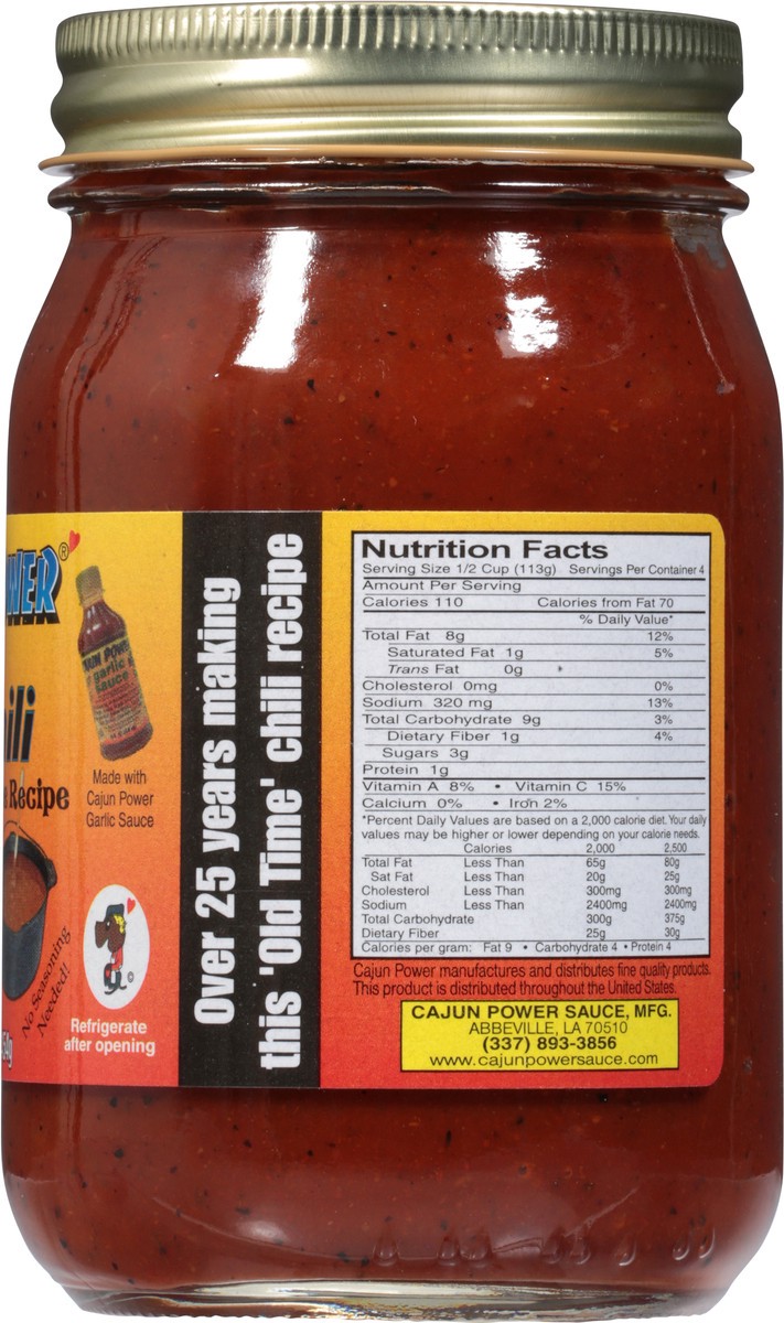slide 8 of 9, Cajun Power Chili Sauce, 16 oz