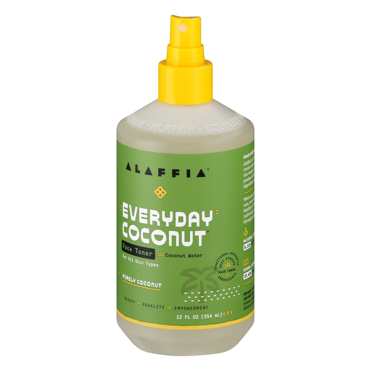 slide 11 of 11, Alaffia Everyday Coconut Purely Coconut Face Toner 12 oz, 12 oz