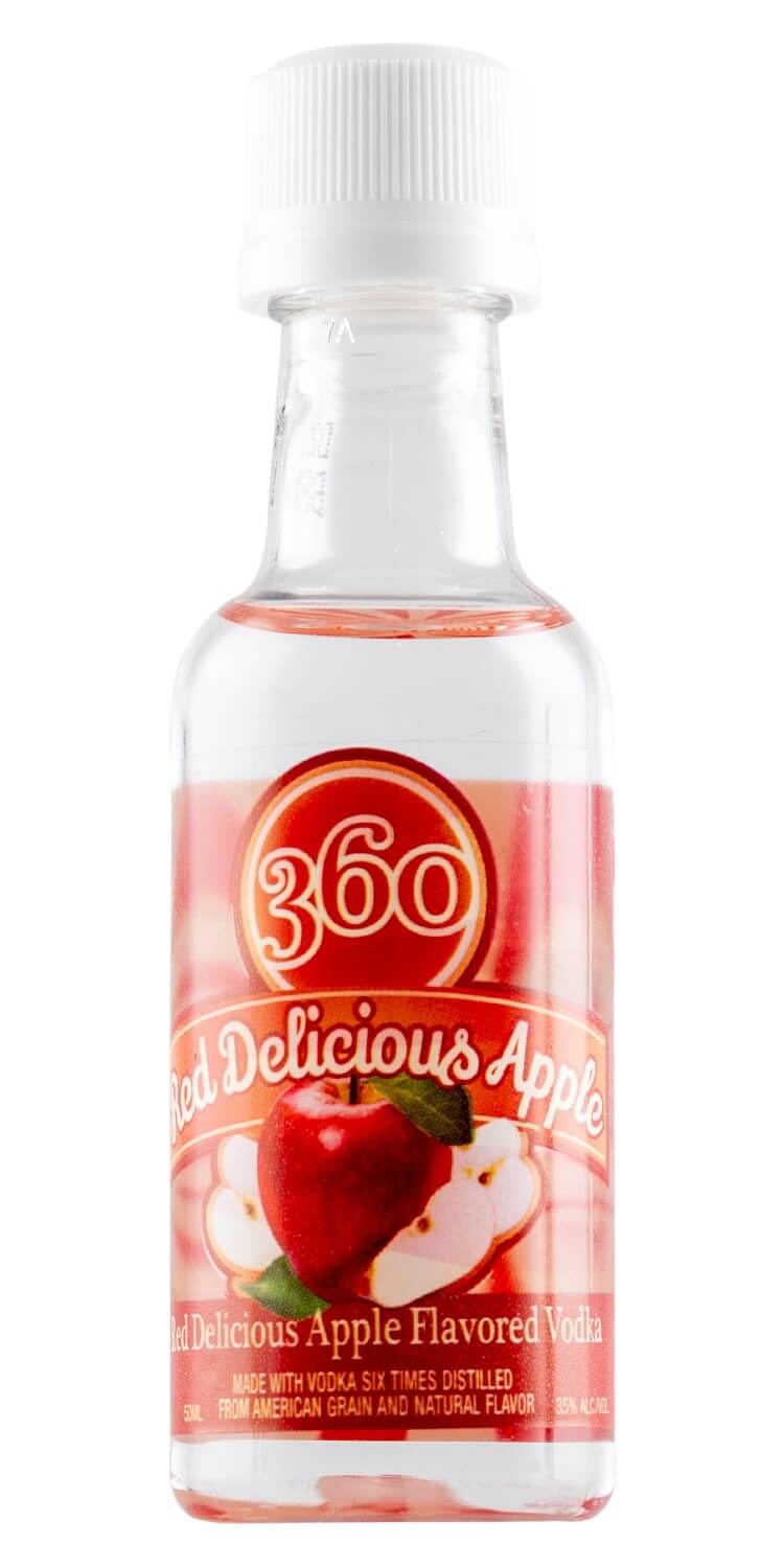 slide 1 of 1, 360 Vodka Red Delicious Apple, 50 ml