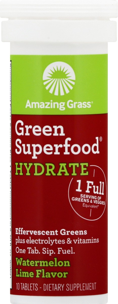 slide 6 of 9, Amazing Grass Watermelon Lime Green Superfood Hydrate Tablets, 10 ct