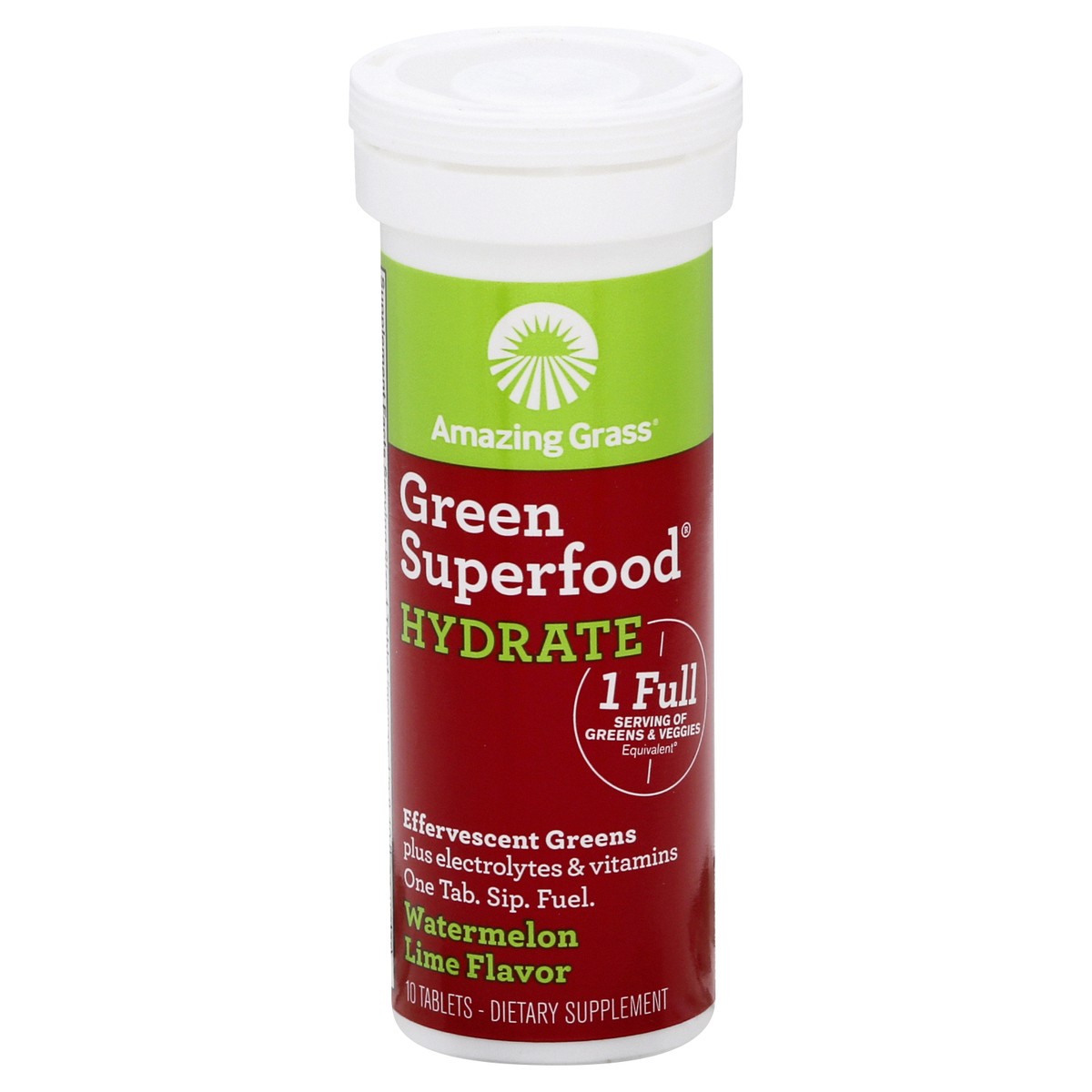 slide 1 of 9, Amazing Grass Watermelon Lime Green Superfood Hydrate Tablets, 10 ct