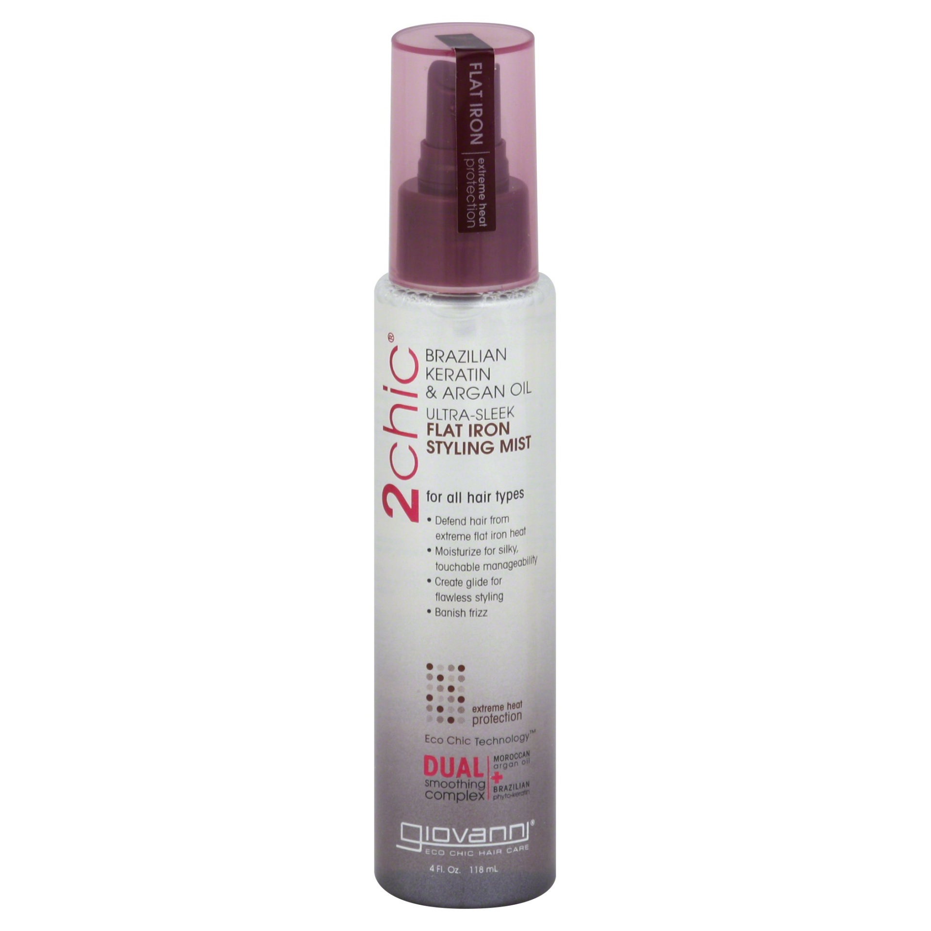 slide 1 of 3, Giovanni 2Chic Flat Iron Styling Mist, 4 fl oz