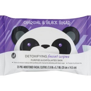 slide 1 of 1, CVS Health Charcoal & Black Sugar Detoxifying Facial Wipes, 25CT, 25 ct