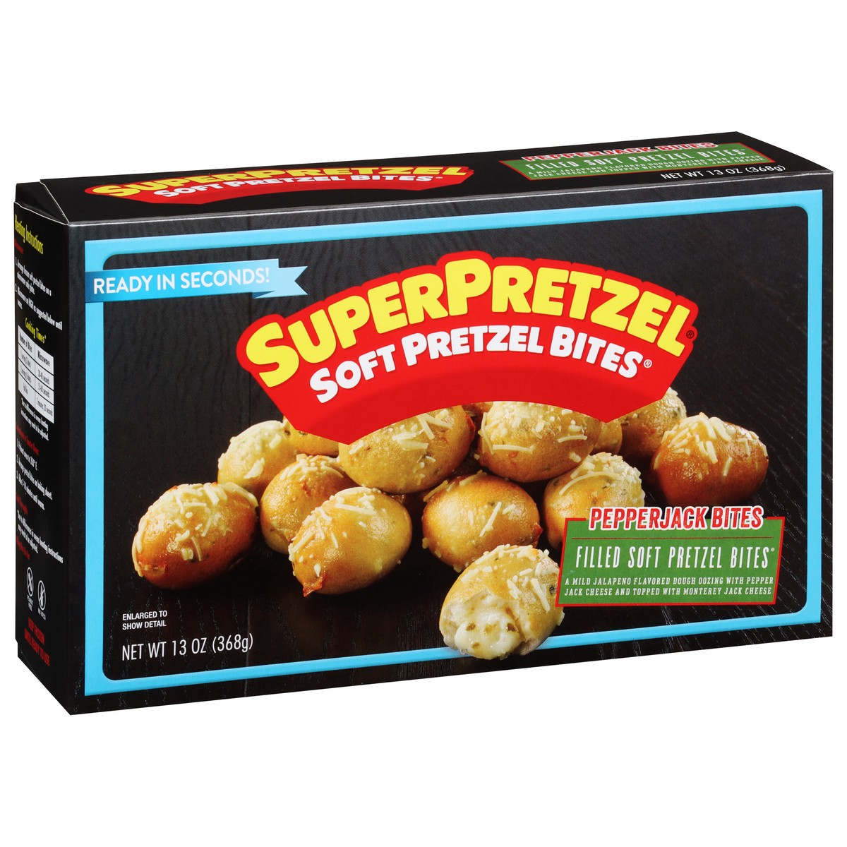 slide 5 of 11, SuperPretzel Soft Pretzel Bites, Pepperjack Bites, 13 oz