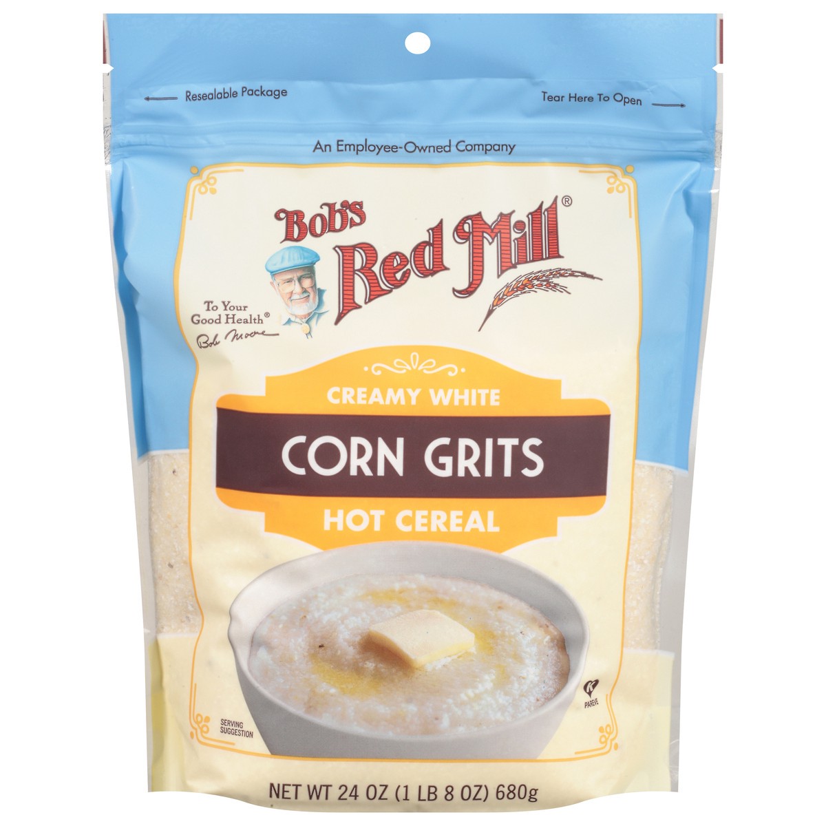 slide 1 of 1, Bob's Red Mill Creamy White Corn Grits Hot Cereal 24 oz, 24 oz