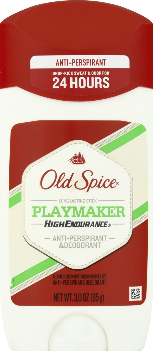 slide 7 of 9, Old Spice High Endurance Anti-Perspirant Deodorant for Men, 48 Hour Protection, Playmaker, 3.0 Oz, 3 oz