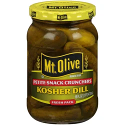 Mt. Olive Petite Snack Crunchers Kosher Dill Pickles - 16 fl oz Jar