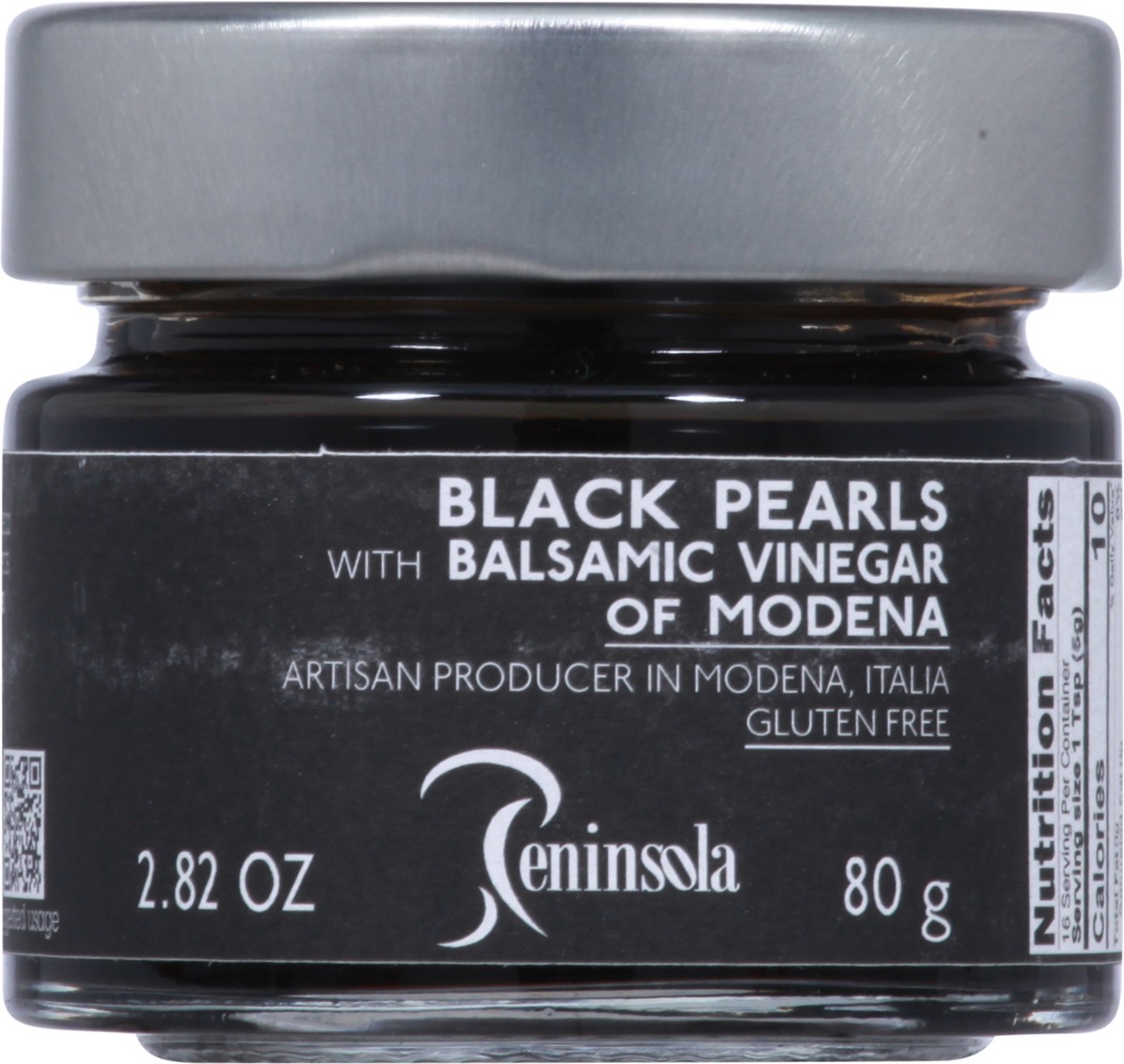slide 2 of 9, Peninsola Black Pearls with Balsamic Vinegar of Modena 2.82 oz, 2.82 oz