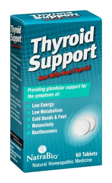 slide 1 of 1, NatraBio Thyroid Support Homeopathic Medicine Tablets, 60 ct
