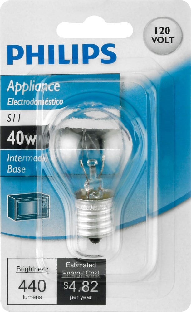 slide 1 of 1, Philips 40-Watt Intermediate Base S11 Appliance Light Bulb, 1 ct