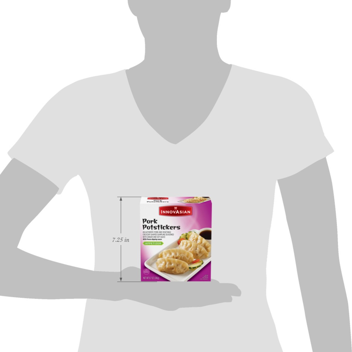 slide 12 of 15, InnovAsian Pork Potstickers with Ponzu Sauce, 8.7 oz (Frozen), 8.7 oz