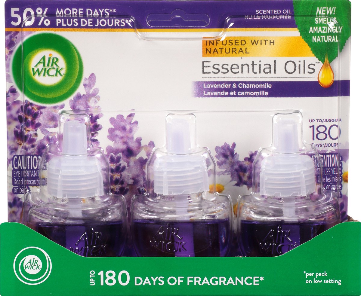 slide 6 of 9, Air Wick Plug in Scented Oil Refill, 3 Ct, Lavender & Chamomile,  Air Freshener, 3 ct