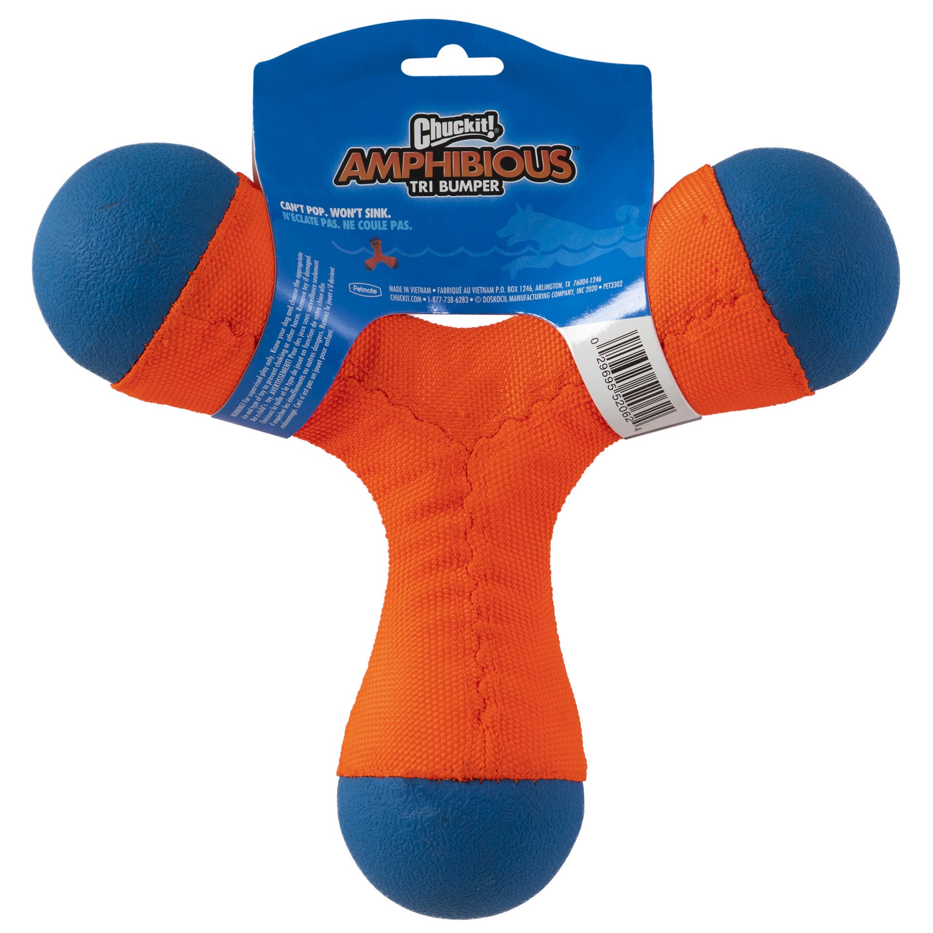 slide 5 of 10, Chuckit!! Amphibious Tri-Bumper Fetch Toy, 1 ct