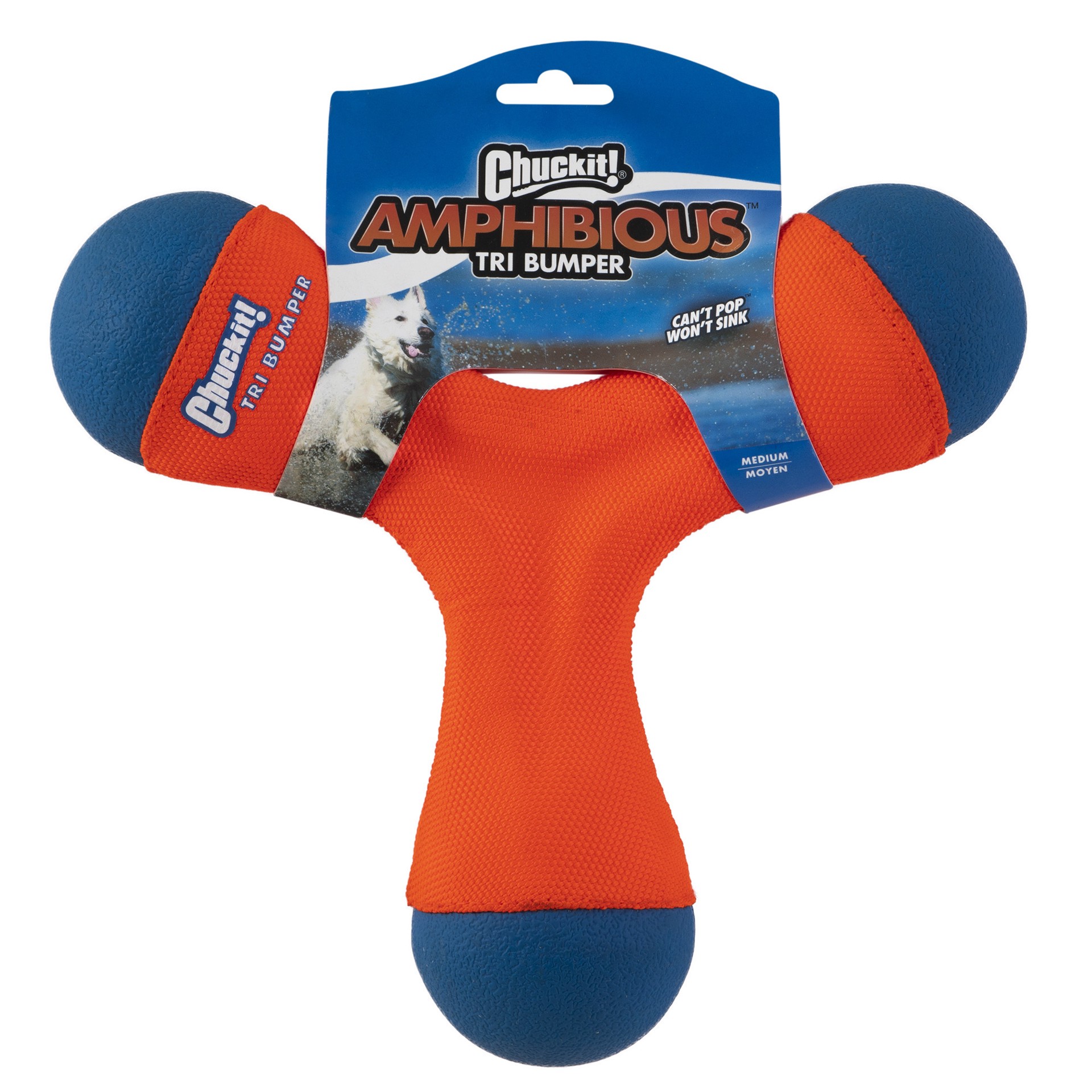 slide 6 of 10, Chuckit!! Amphibious Tri-Bumper Fetch Toy, 1 ct