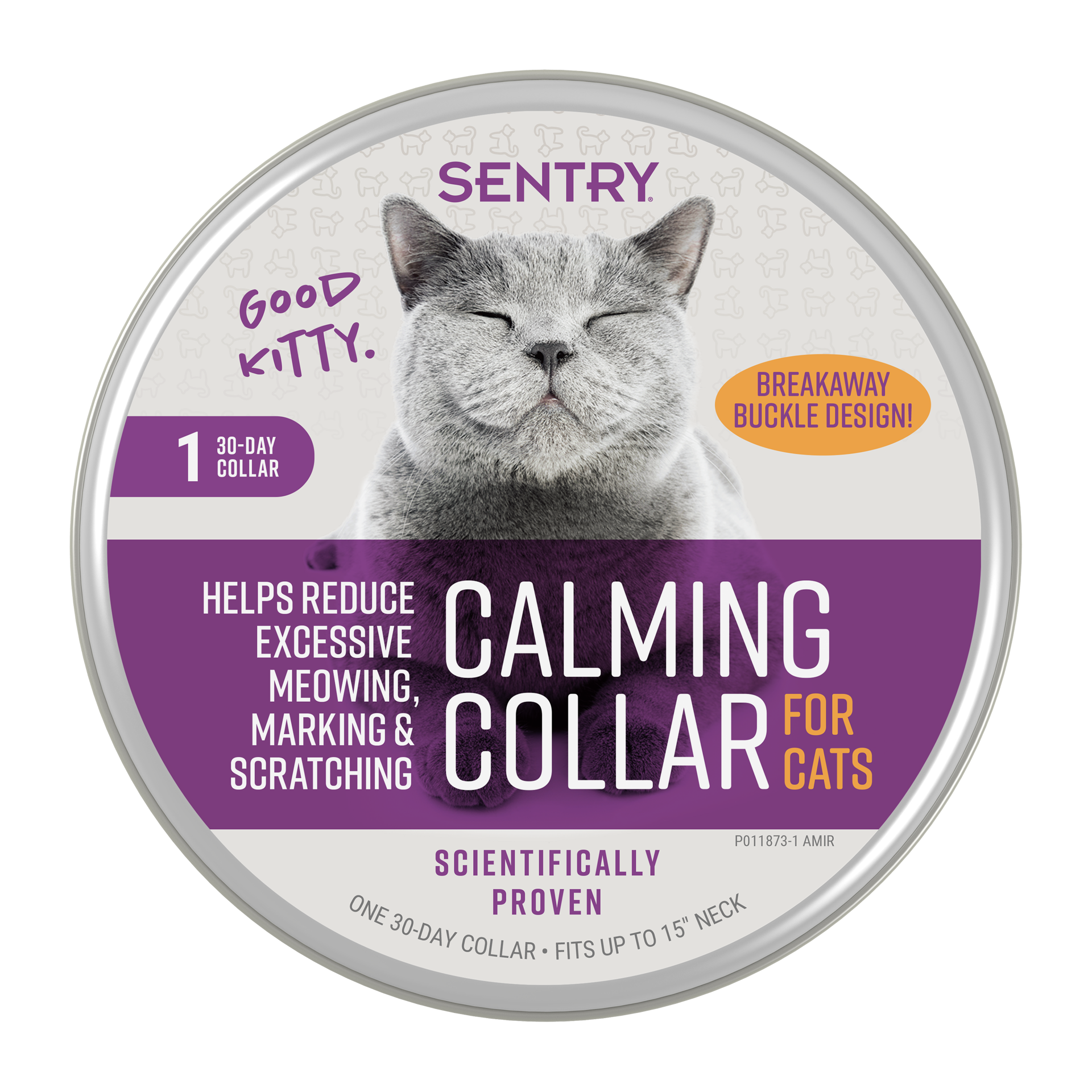slide 1 of 2, SENTRY Calming Collar for Cats and Kittens, One 30-Day Release Collar, 1 ct