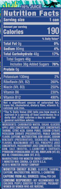 slide 2 of 4, Juice Monster Energy + Juice Aussie Lemonade Style Energy Drink 4 - 16 fl oz Cans, 4 ct