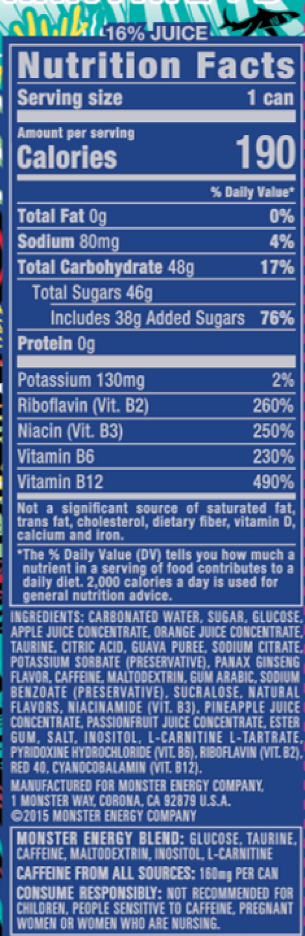 slide 3 of 4, Juice Monster Energy + Juice Aussie Lemonade Style Energy Drink 4 - 16 fl oz Cans, 4 ct