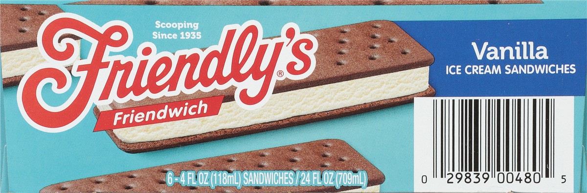 slide 4 of 9, Friendly's Friendwich - Vanilla, 6 ct