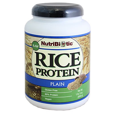 slide 1 of 1, Nutribiotic Rice Protein Plain Flavor, 21 oz