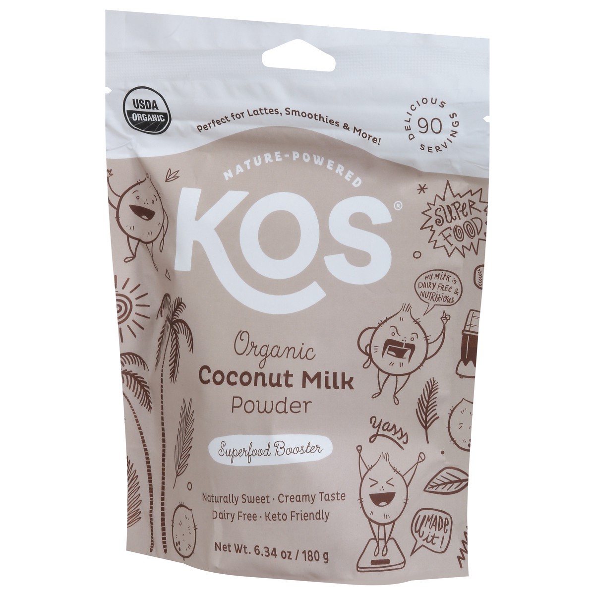slide 13 of 13, KOS Organic Coconut Milk Powder 6.3 oz, 6.3 oz