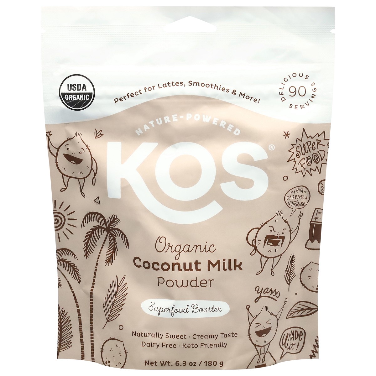 slide 1 of 13, KOS Organic Coconut Milk Powder 6.3 oz, 6.3 oz