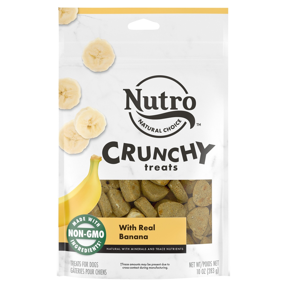 slide 1 of 9, NUTRO Crunchy Dog Treats with Real Banana,  