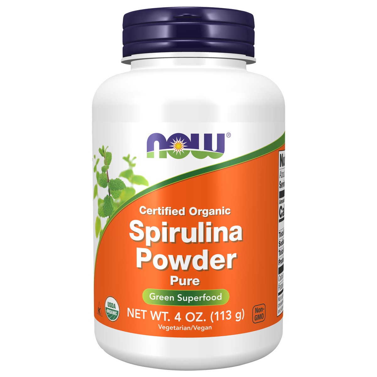 slide 1 of 4, NOW Spirulina, Organic Powder - 4 oz., 4 oz