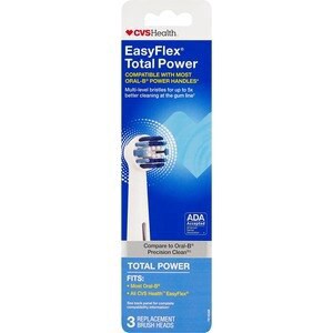 slide 1 of 1, Cvs Health Easyflex Total Power Replacement Brush Heads, 3 Ct, 1 ct
