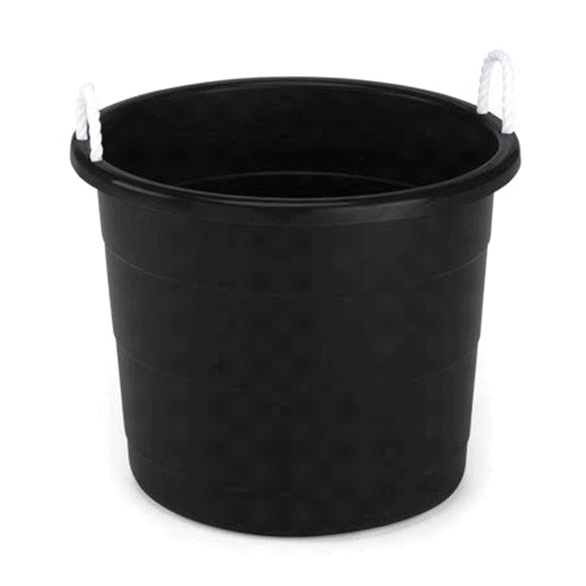 slide 1 of 1, Homz 17-Gallon Rope Handle Tub - Black, 17 gal