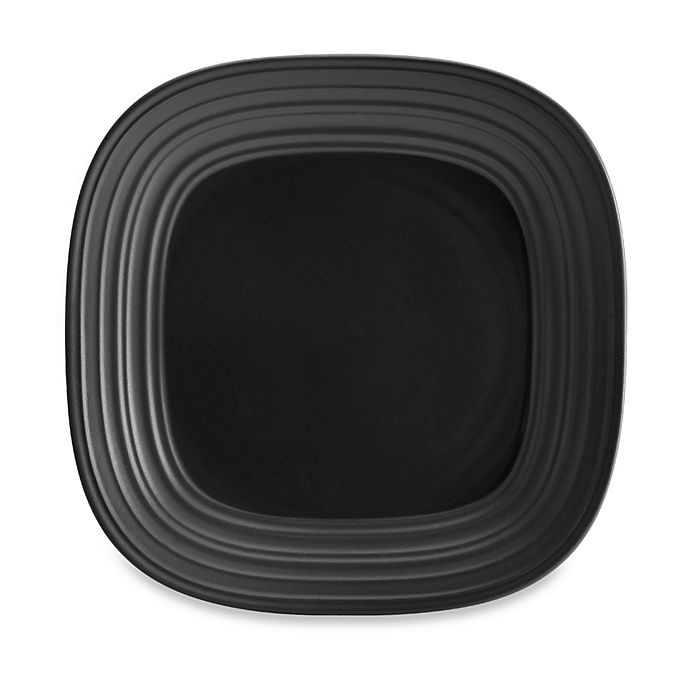 slide 1 of 1, Mikasa Swirl Square Dinner Plate - Graphite, 1 ct