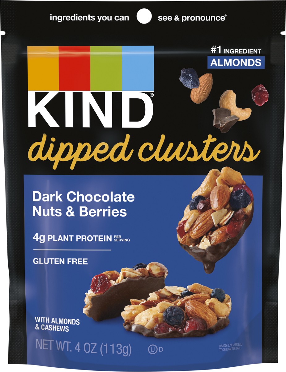 slide 2 of 2, KIND Dipped Dark Chocolate Nuts & Berries Clusters, 4 oz