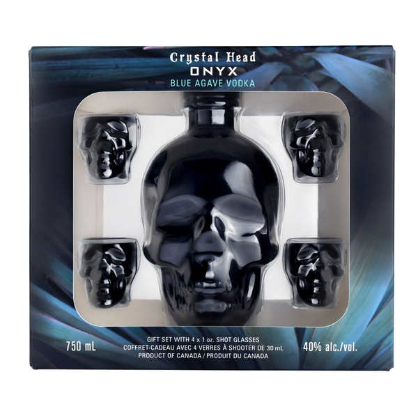 slide 1 of 1, Crystal Head Onyx Blue Agave Vodka Gift Set, 750 ml