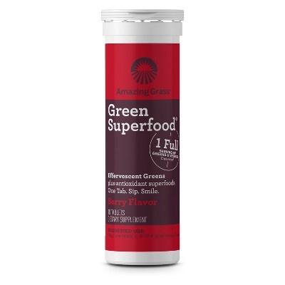 slide 1 of 1, Amazing Grass Green Superfood Berry Effervescent Greens Tablets, 10 ct