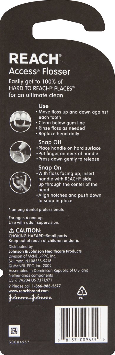 slide 2 of 3, REACH Flosser 1 ea, 1 ct