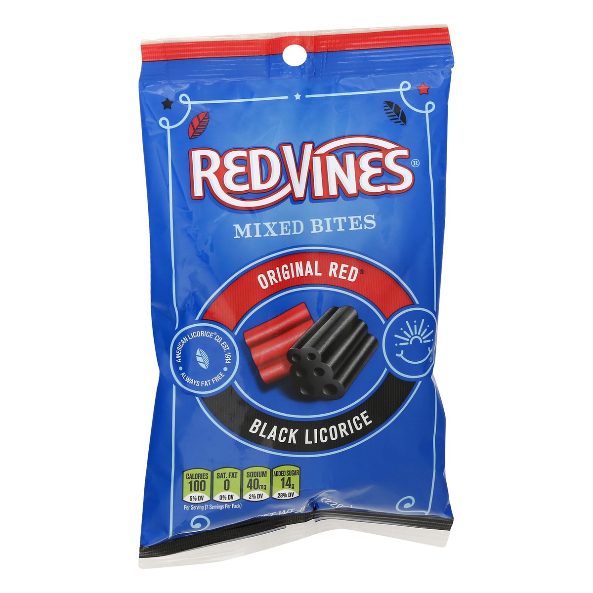 slide 9 of 10, Red Vines Original Red/Black Licorice Mixed Bites 8 oz, 8 oz