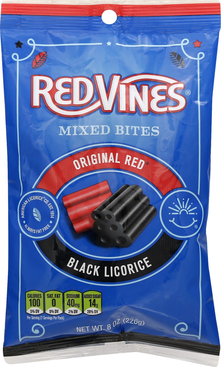 slide 7 of 10, Red Vines Original Red/Black Licorice Mixed Bites 8 oz, 8 oz