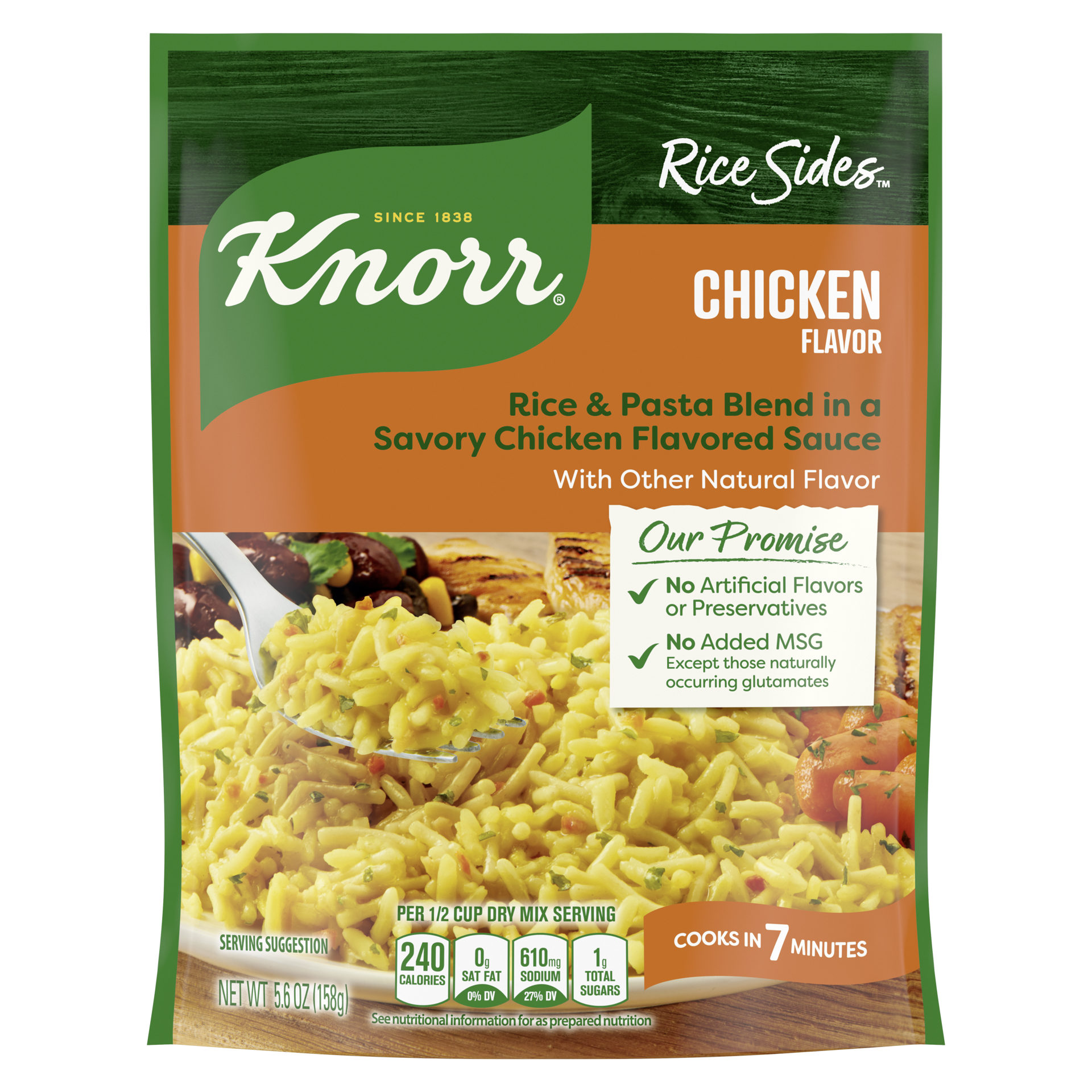 slide 4 of 4, Knorr Rice Sides Chicken Long Grain Rice and Vermicelli Pasta Blend, 5.6 oz, 5.6 oz