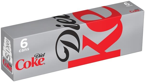 slide 1 of 1, Coca-Cola Diet Coke Sixer - 6 ct, 6 ct