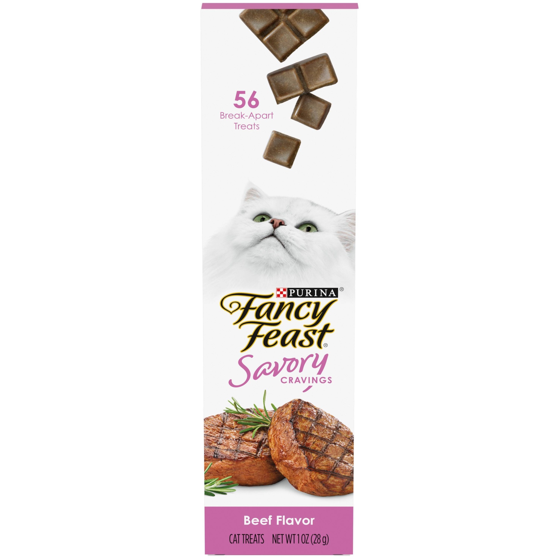 slide 1 of 1, Fancy Feast Savory Cravings Beef Dry Holiday Cat Treats, 1 oz