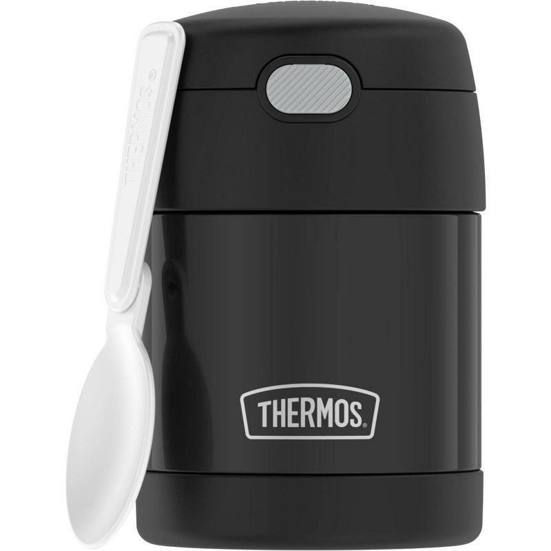 slide 2 of 12, Thermos Stainless Steel Funtainer Food Jar - Black, 10 oz