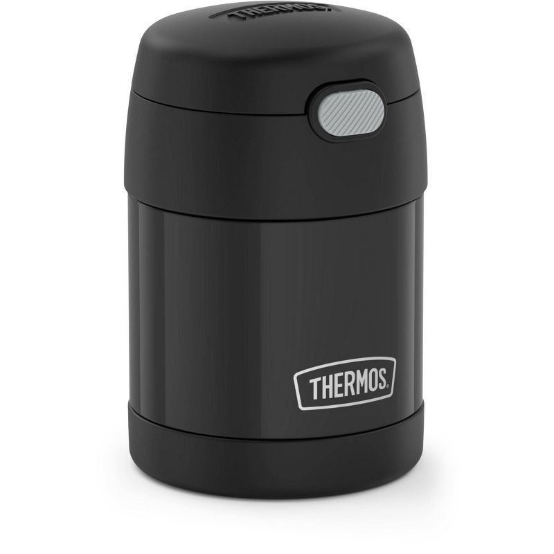 slide 3 of 12, Thermos Stainless Steel Funtainer Food Jar - Black, 10 oz