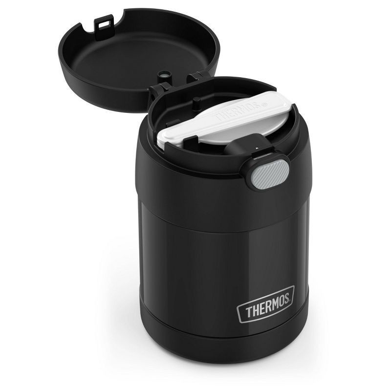 slide 5 of 12, Thermos Stainless Steel Funtainer Food Jar - Black, 10 oz