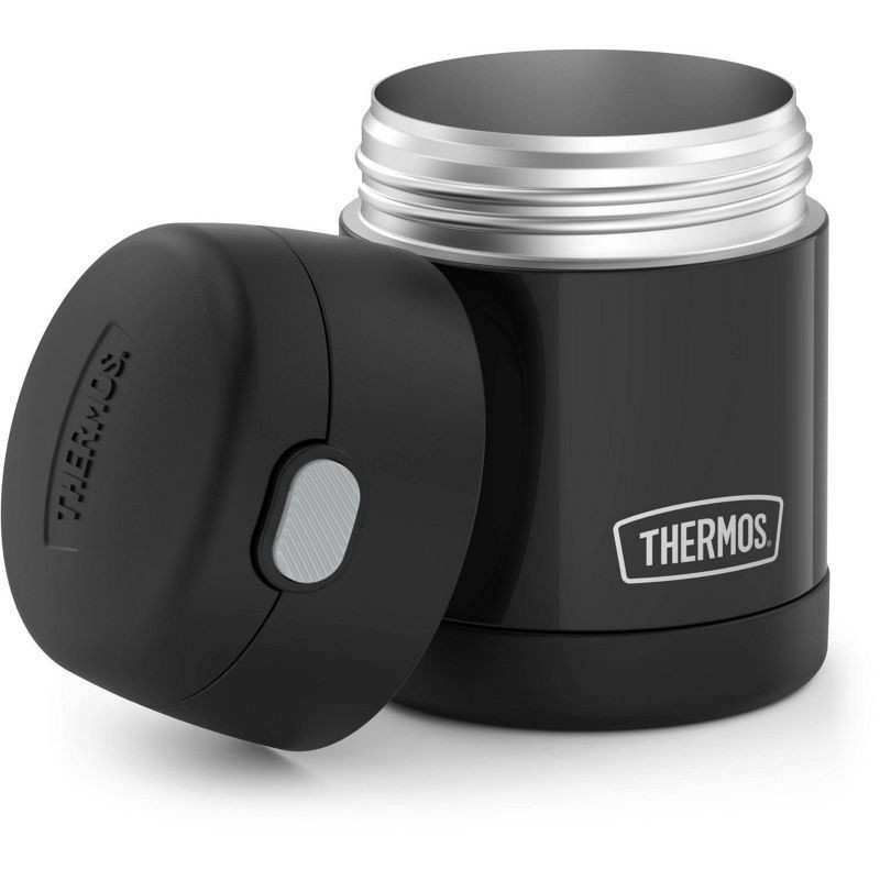 slide 7 of 12, Thermos Stainless Steel Funtainer Food Jar - Black, 10 oz