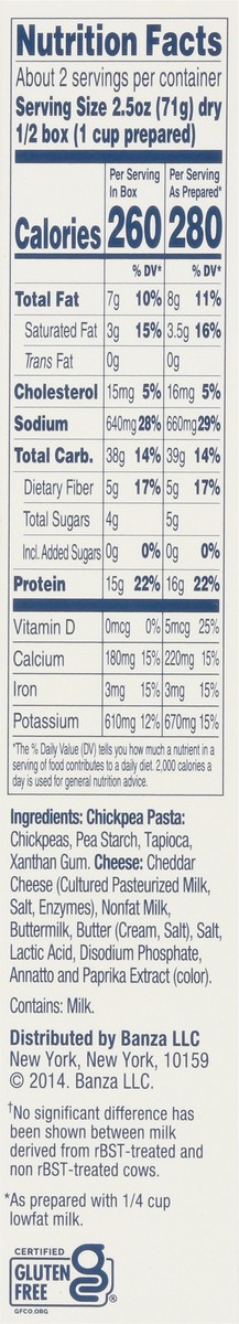 slide 7 of 9, Banza Chickpea Shells and Cheese, 5.5 oz