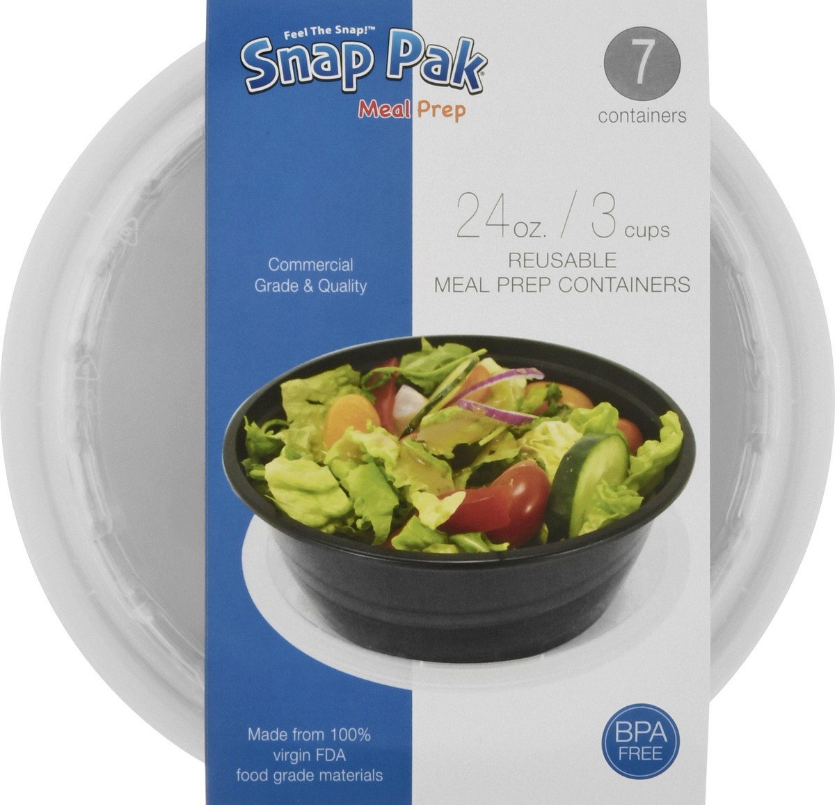 slide 3 of 9, Snap Pak 24 Ounce Reusable Meal Prep Containers 7 ea, 1 ct