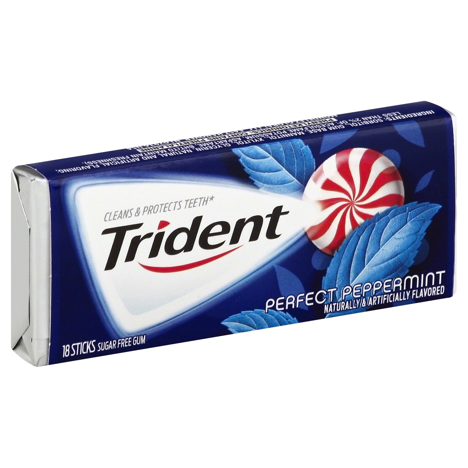 slide 1 of 1, Trident Peppermint Gums, 18 ct