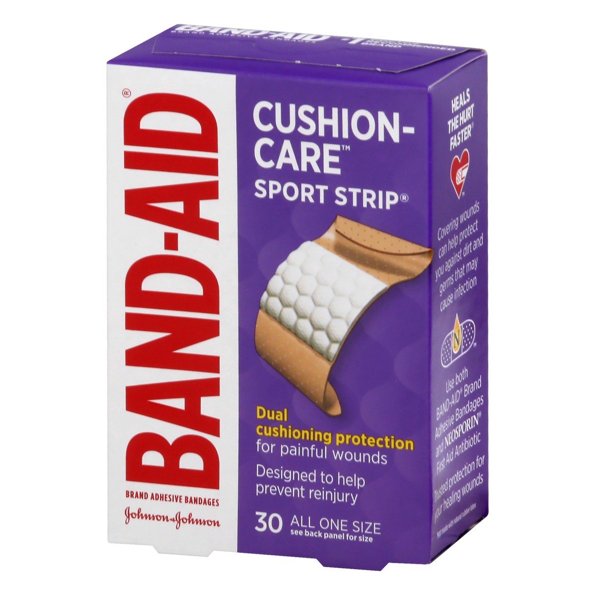 slide 3 of 9, BAND-AID Sterile Cushion Care Flexible Sport Strip Water Resistant Adhesive Bandages, Active First Aid & Wound Care for Minor Cuts, Scrapes & Burns, Extra-Wide Comfort Pad, 30 ct, 30 ct
