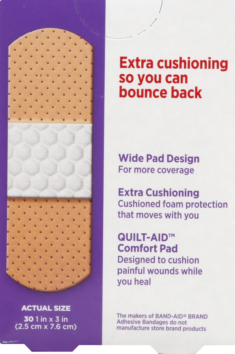 slide 5 of 9, BAND-AID Sterile Cushion Care Flexible Sport Strip Water Resistant Adhesive Bandages, Active First Aid & Wound Care for Minor Cuts, Scrapes & Burns, Extra-Wide Comfort Pad, 30 ct, 30 ct