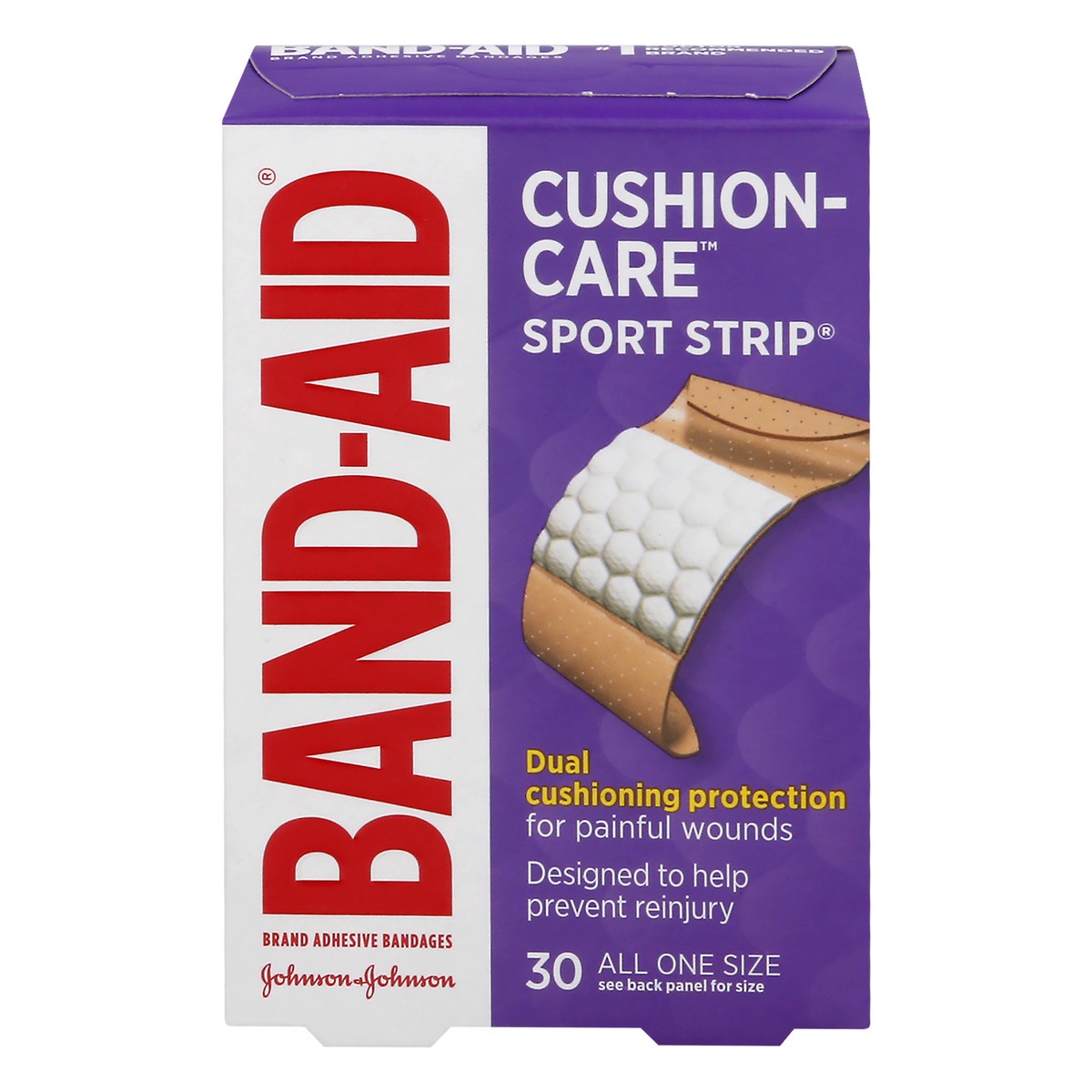 slide 1 of 9, BAND-AID Sterile Cushion Care Flexible Sport Strip Water Resistant Adhesive Bandages, Active First Aid & Wound Care for Minor Cuts, Scrapes & Burns, Extra-Wide Comfort Pad, 30 ct, 30 ct